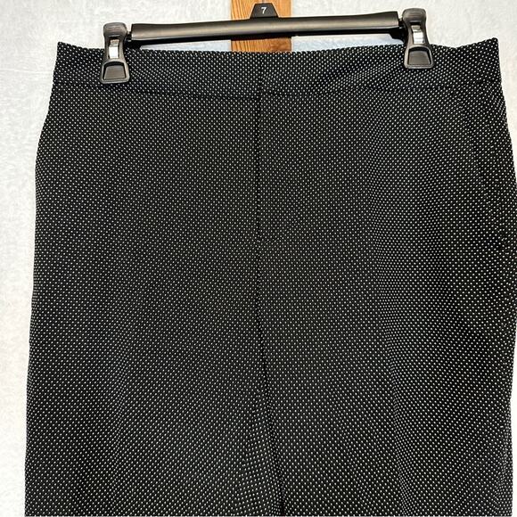 Zara Black & White Dot Print High Rise Ankle Length Dress Pants Size 6 - Picture 2 of 9